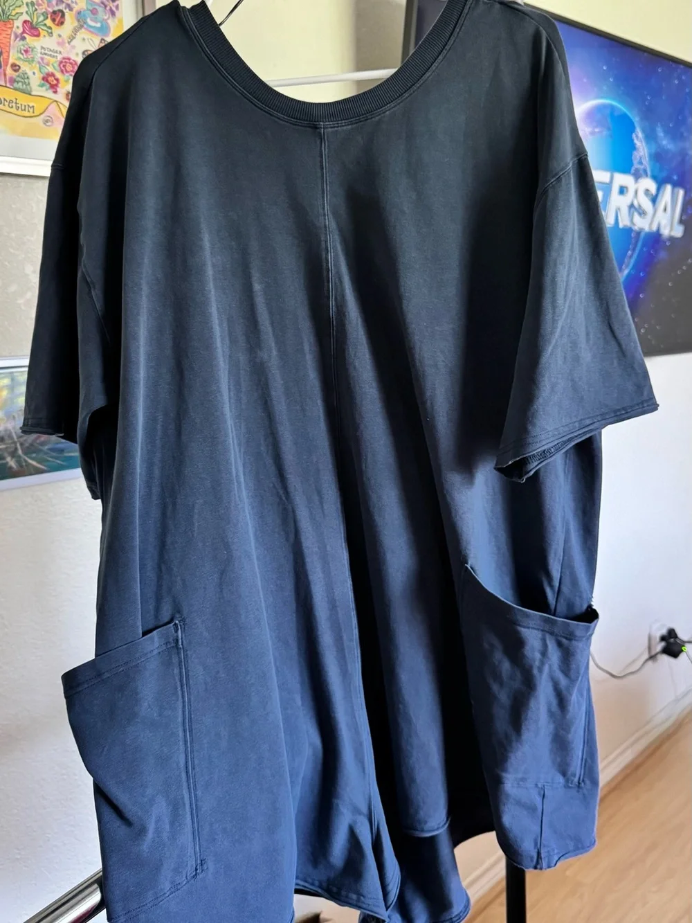 Free People Movement Blue Indigo Hot Shot T-Shirt Romper